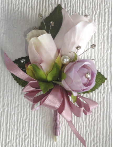 Dusky Pink & Light Pink Rose Bud Corsage